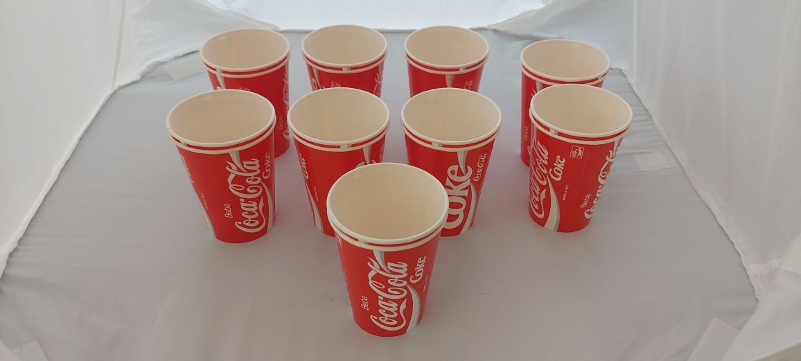Coca cola 18 copos plástico vintage 33 cl