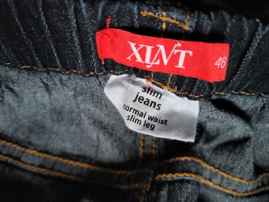 Spodnie jeansy XLNT KappAhl ciemnogranatowe