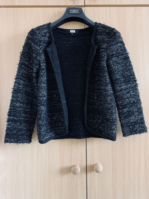 Czarna szara marynarka narzutka żakiet