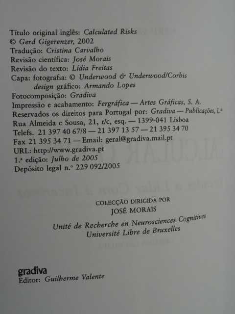 Calcular o Risco de Gerd Gigerenzer - 1ª Edição