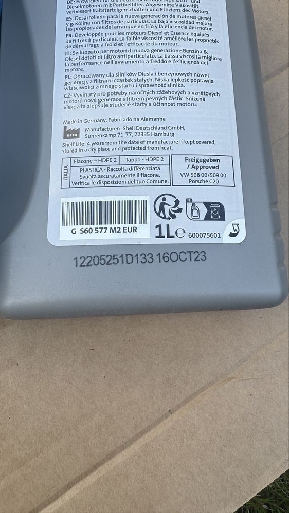 Olej Longlite IV FE.    SAE 0W-20