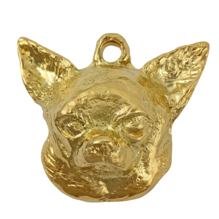 Chihuahua krótkowłosy brelok pozłacany w pudełku Art-Dog