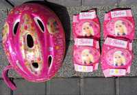 Kask i ochraniacze Barbie na rolki/rower/zestaw z plecakiem