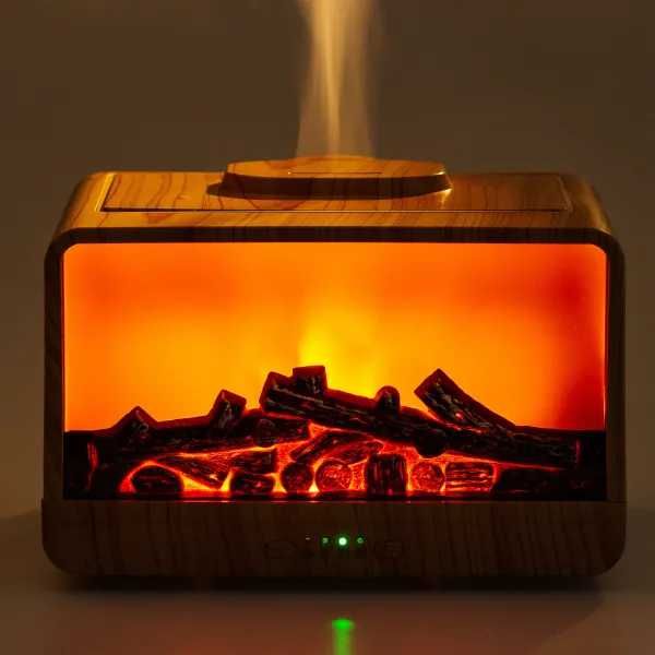 Зволожувач повітря Камін 300 мл з підсвічуванням, дерево