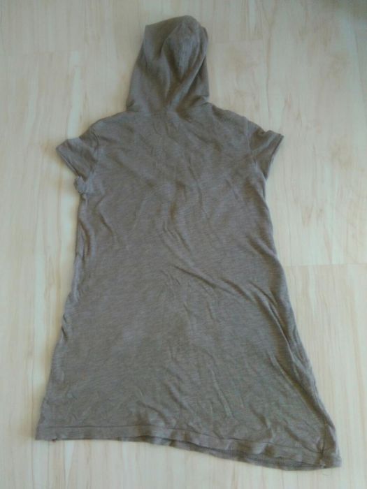 Asymetryczna tunika ZARA. Rozmiar 140.Beżowo/brązowa.