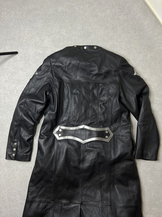 Кожаный мужской длинный плащ New Rock  Розмір: M - L