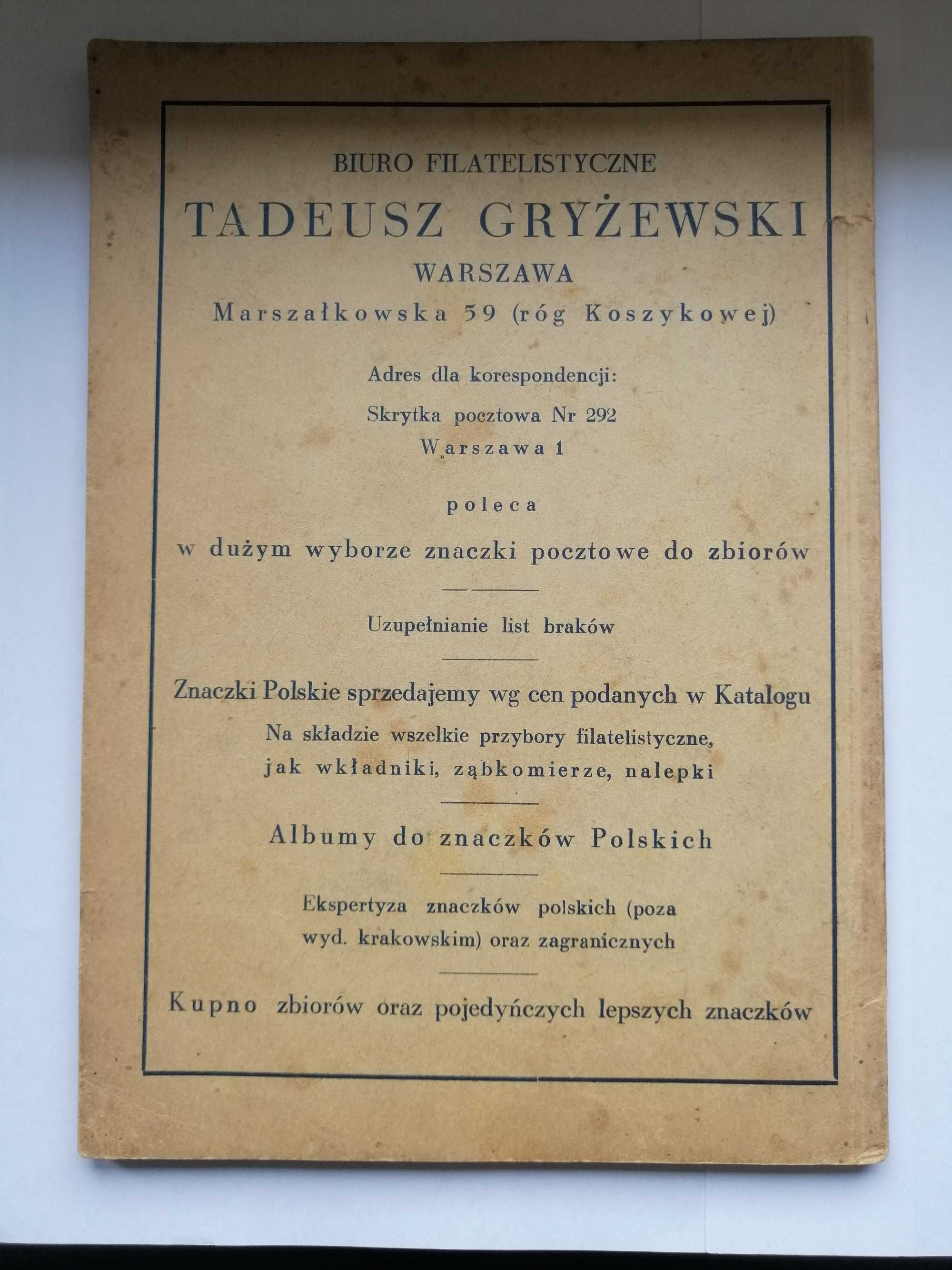 Katalog Polskich Znaczków Pocztowych 1949/50 T. Gryżewski