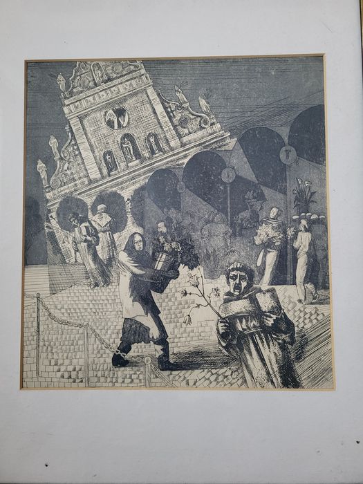 Картина графіка в рамці зі склом