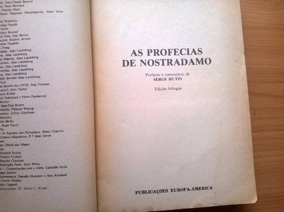 As Profecias de Nostradamus - Serge Hutin