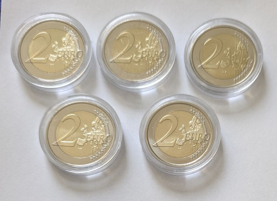 Lote 5 moedas comemorativas 2€