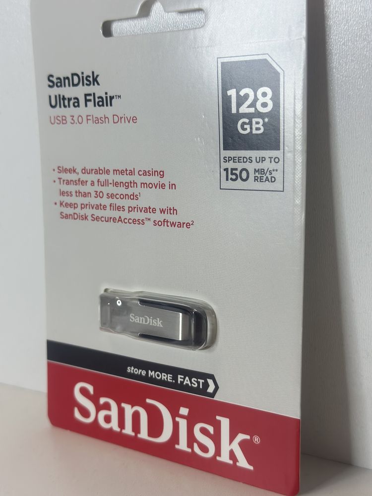 Нова флешка накопичувач SanDisk Ultra Flair USB 3.0 128GB