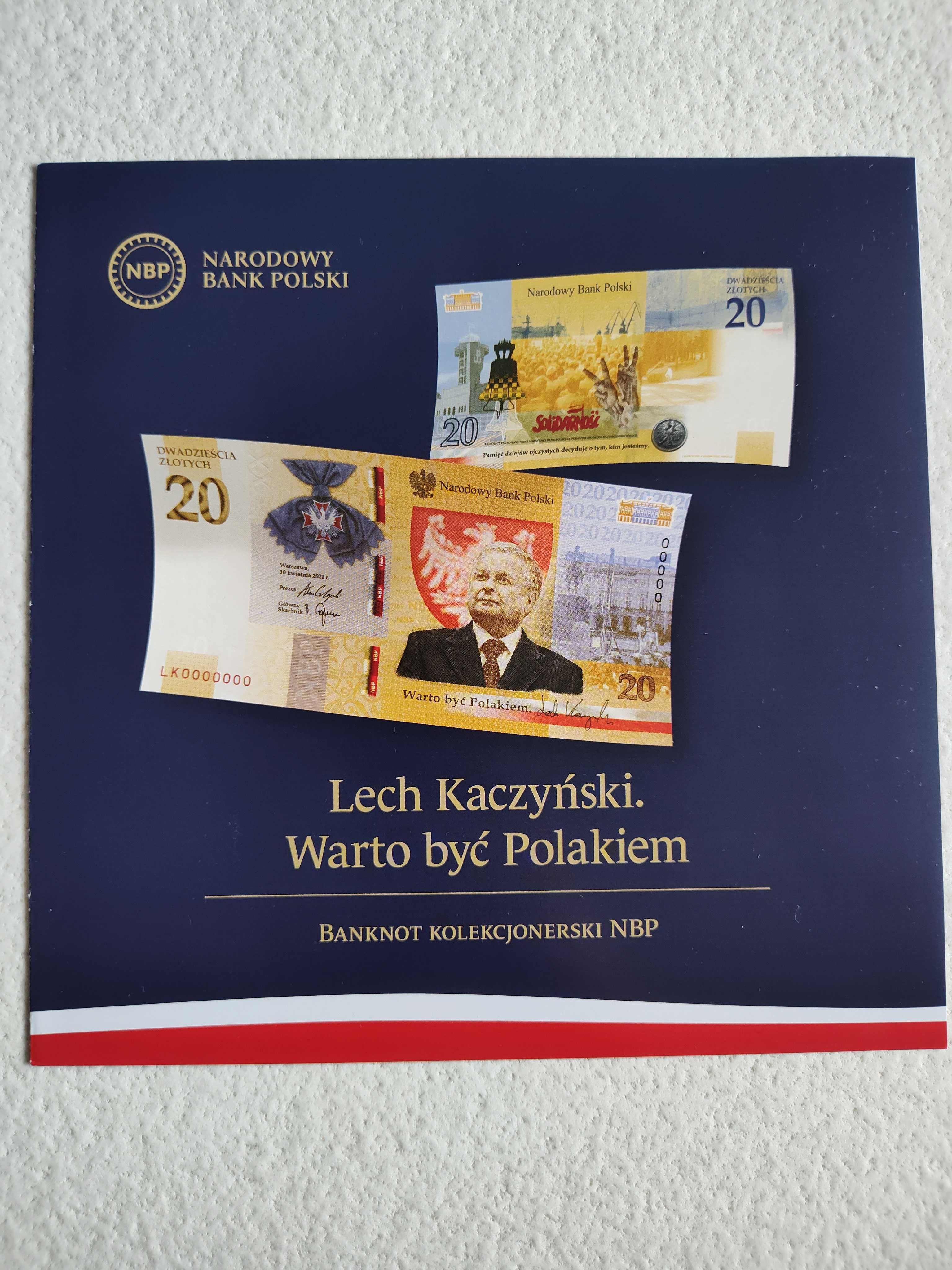 Lech Kaczyński. Warto być Polakiem - banknot 20 zł