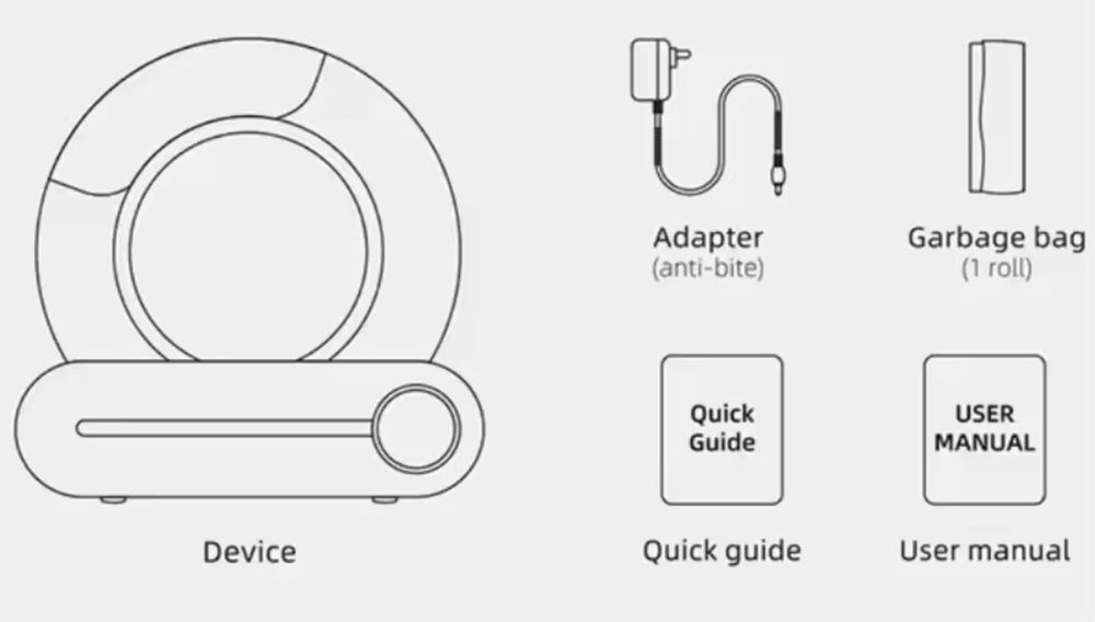 Caixa de areia automática para gatos
