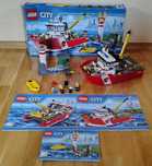 zestaw klocków LEGO dla chłopca 412 elementów  Łódź strażacka nr 60109