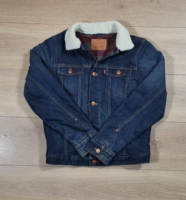 Kurtka jeansowa damska Levis, Levi's Strauss, sherpa, kożuszek