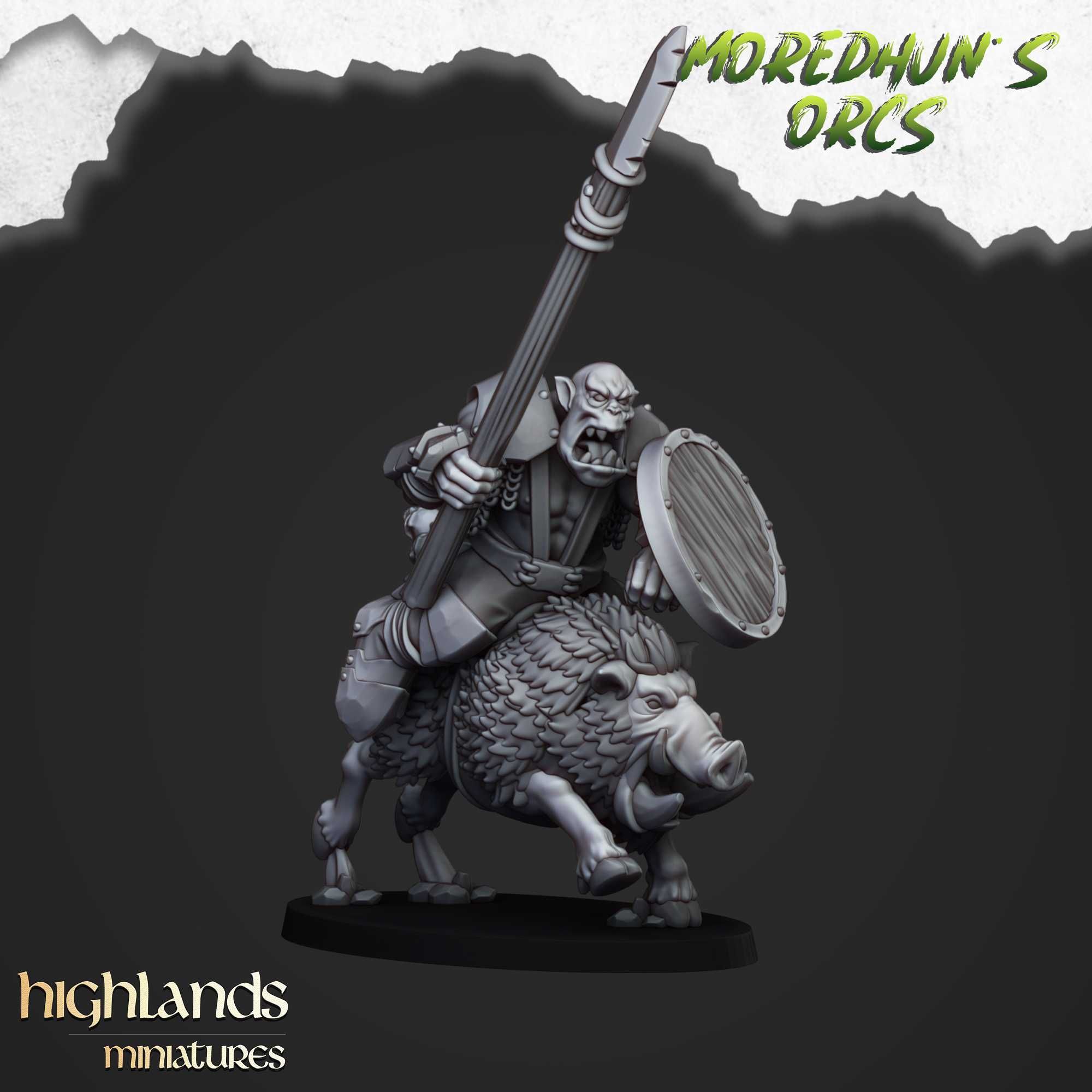 Mounted Orcs with Spears - WFB ToW AoS - Highlands x5