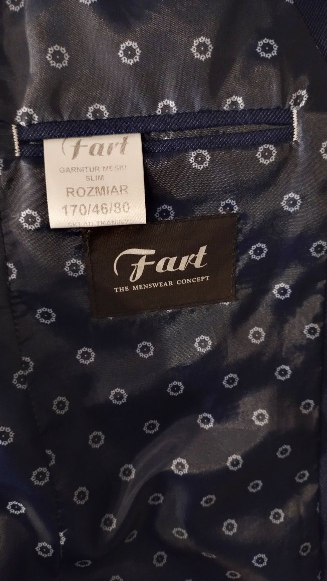 Granatowy garnitur rozmiar 170/46/80