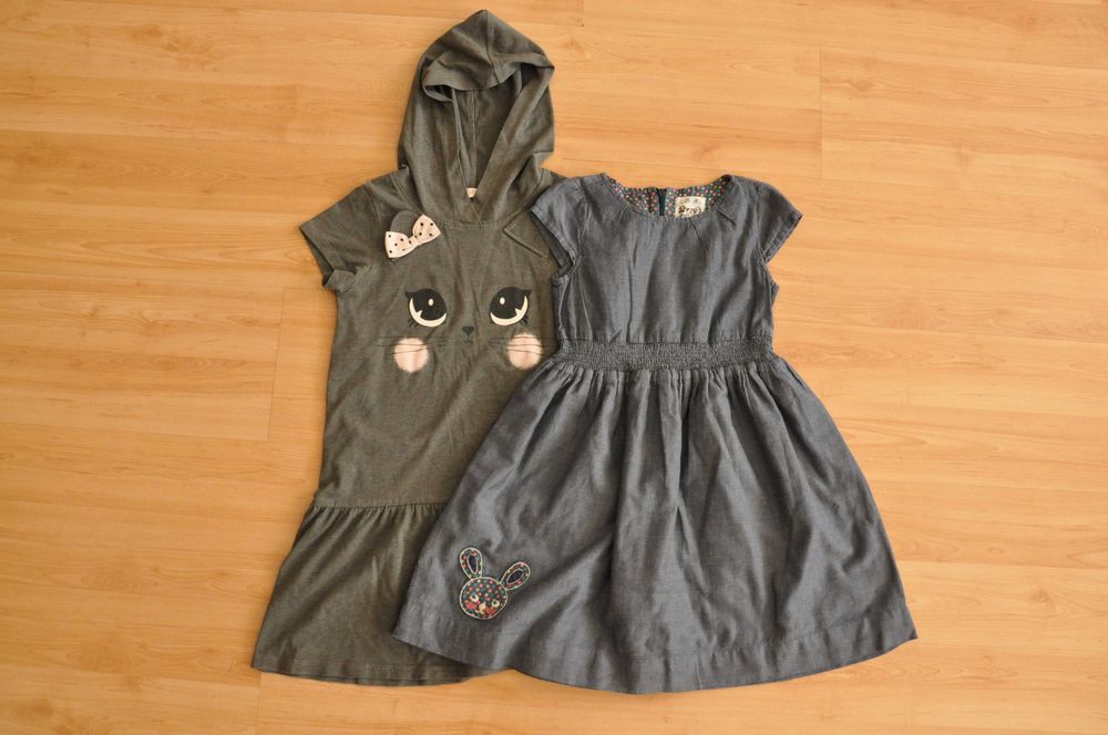 sukienki 4 szt M&S, H&M, CoolClub 122/128