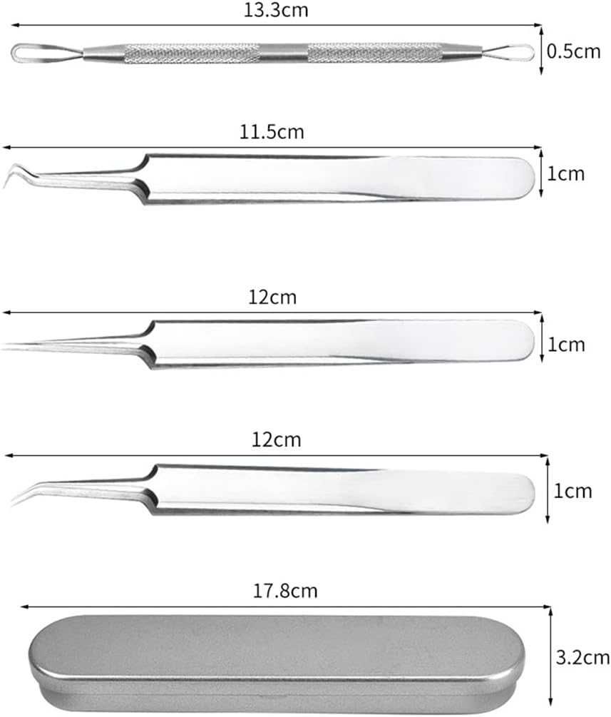 Zestaw do usuwania pryszczy zaskórników wągrów 11 elementów
