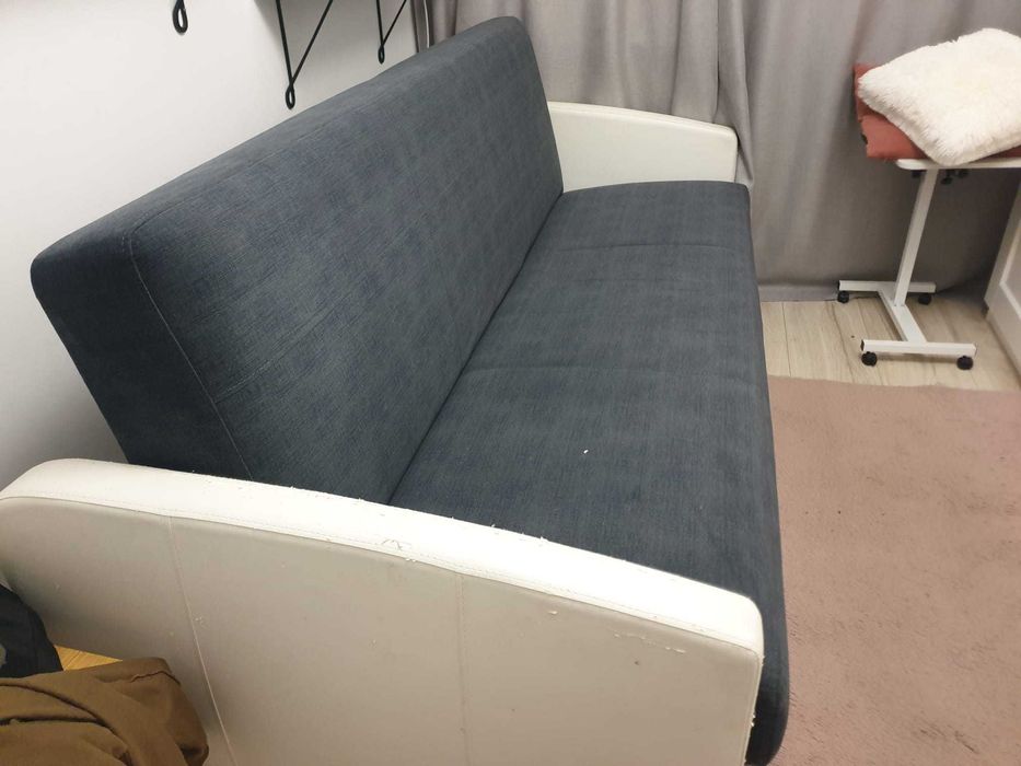 Wersalka szara biala 208 cmx118 cm