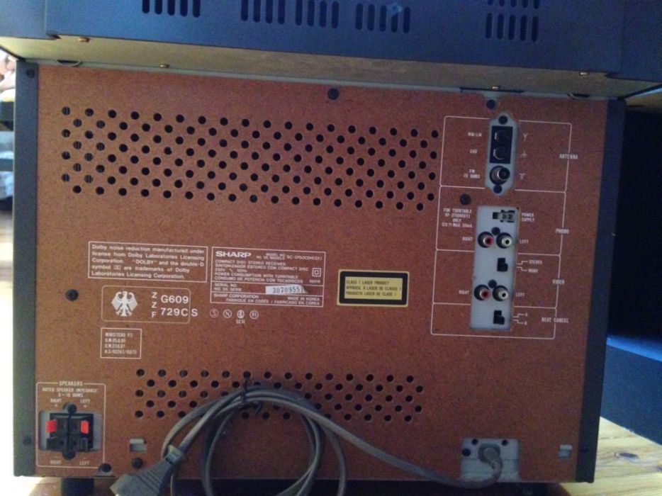 Wieza Sharp Sc3700cdh(gy) 5cd 2kasety szafka oryginal Korea!