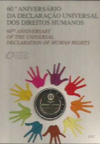 Espadim - carteira bnc - 2 euro - Ano 2008 - Direitos Humanos