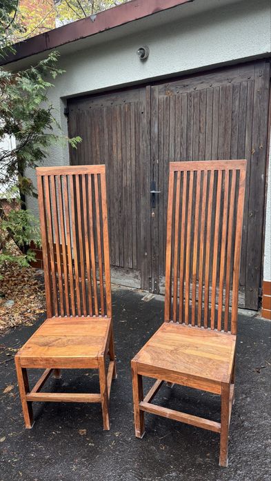 Krzesla indyjskie kolonialne wysokie palisander