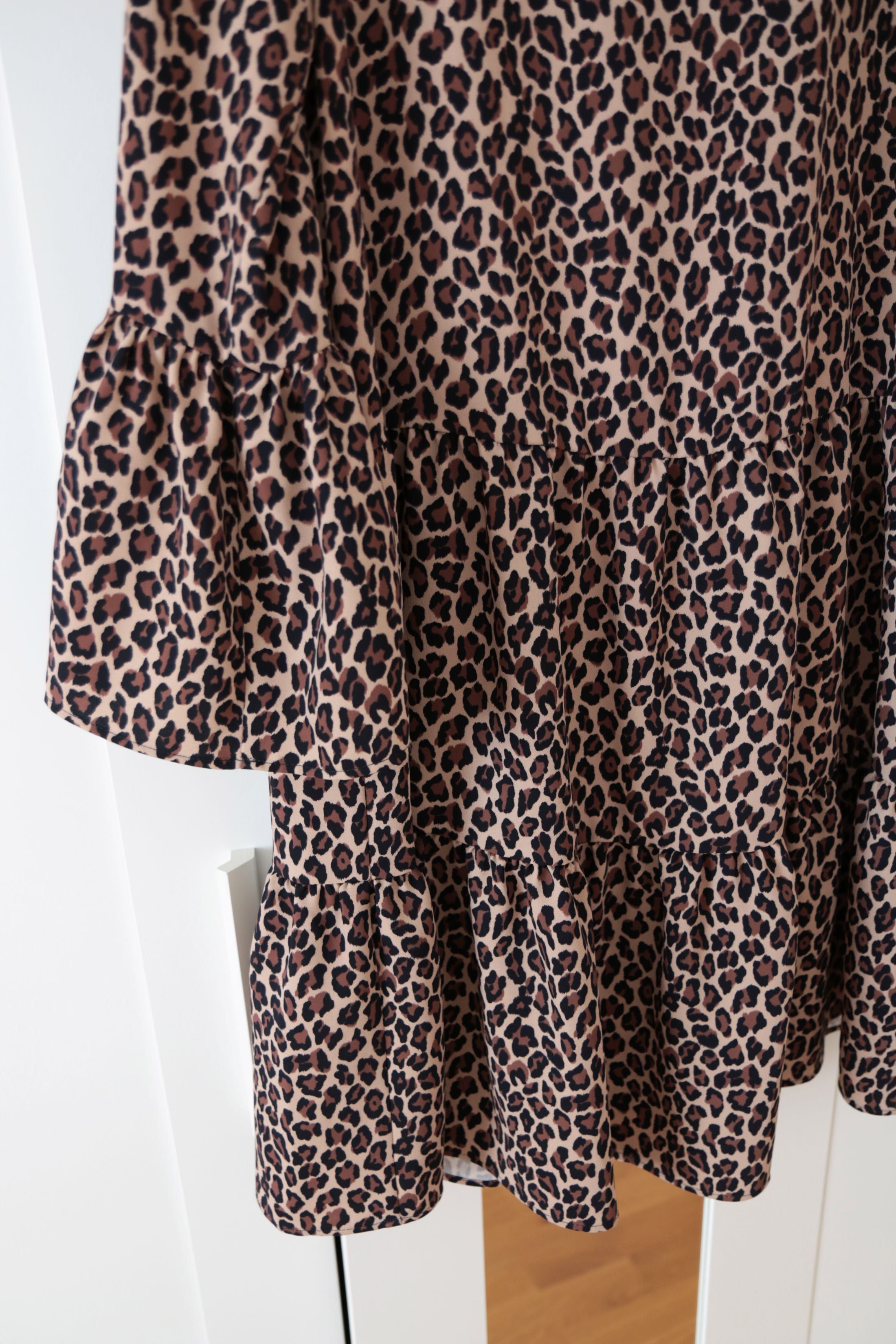 Nowa sukienka MARC CAIN XS-M panterka luźna wygodna ganni boho