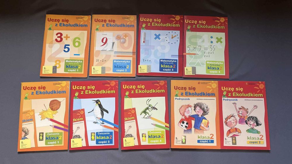 Zestaw książek "Uczę się z Ekoludkiem" klasa 2