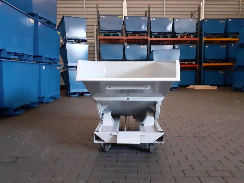 Pojemnik metalowy pod maszynę CNC / na wióry złom / Wywrotka 600L HQ