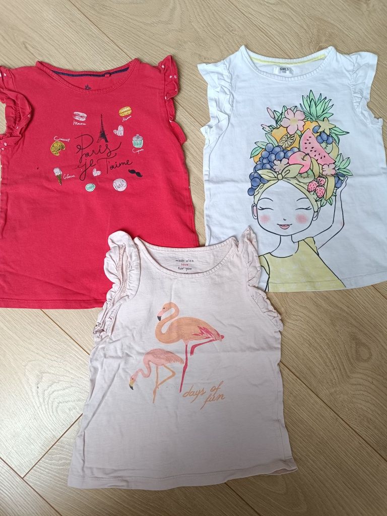 5 sztuk letnie bluzki dla dziewczynki około 110/116