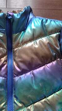 kurtka sinsay r 140, metaliczna, holograficzna