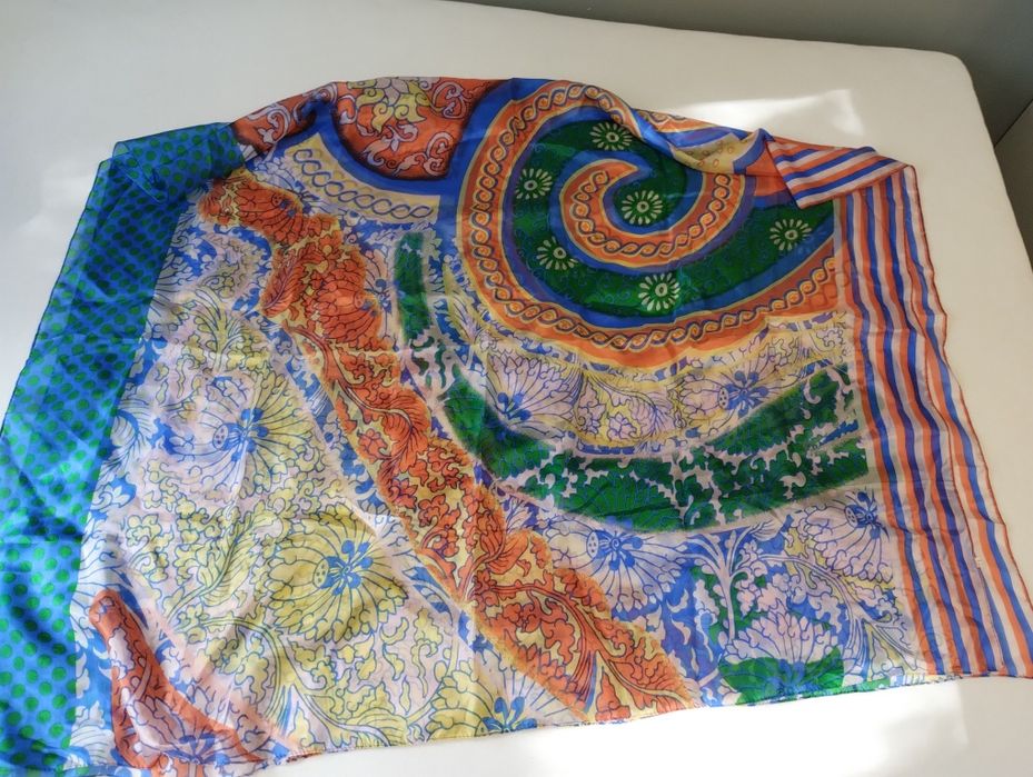 Pareo plażowe z jedwabiu