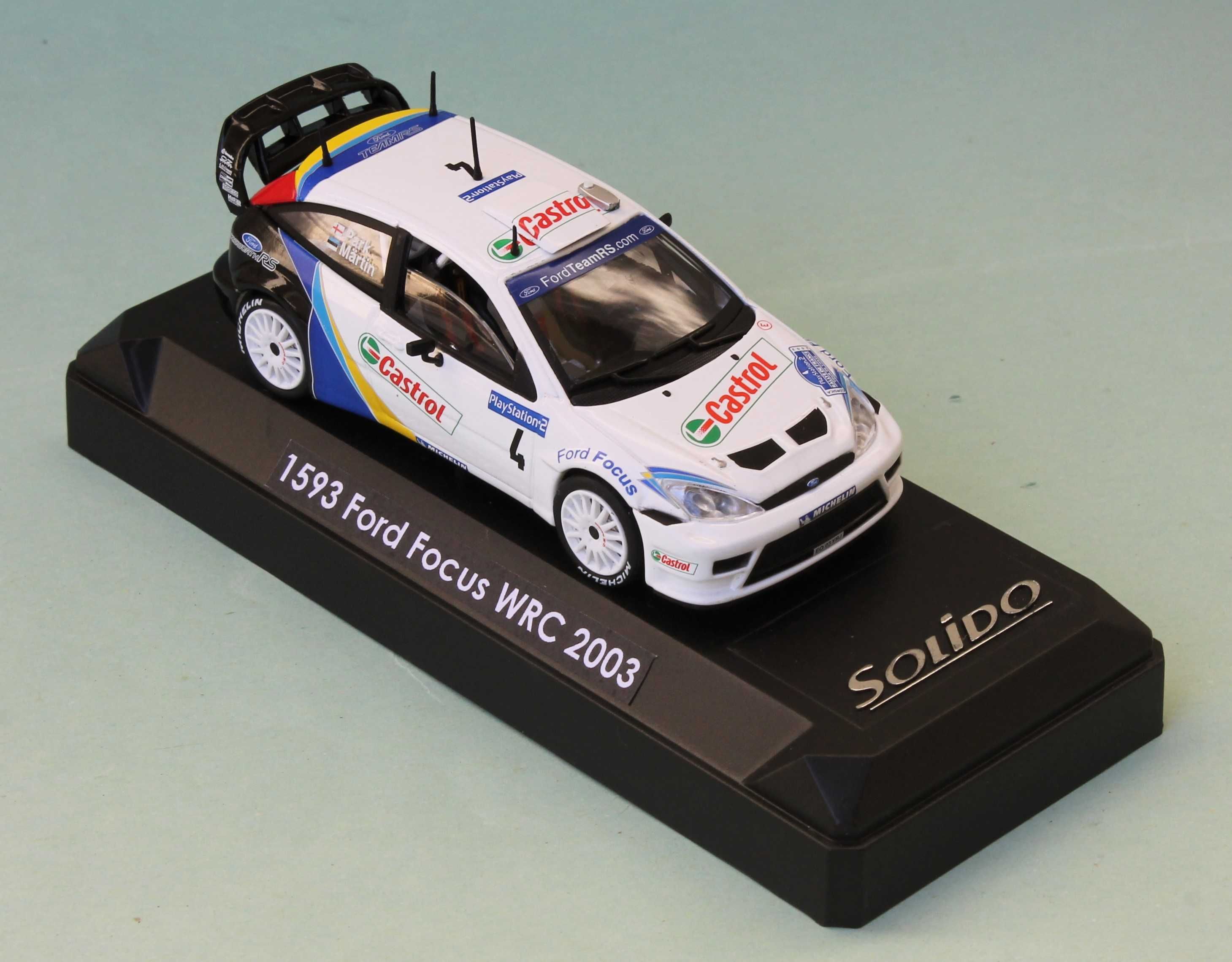 Miniaturas Ford Focus WRC Renault Clio Solido 1/43 c/ caixa