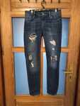 Jeansy Guess niebieskie z dziurami S 36 rurki skinny