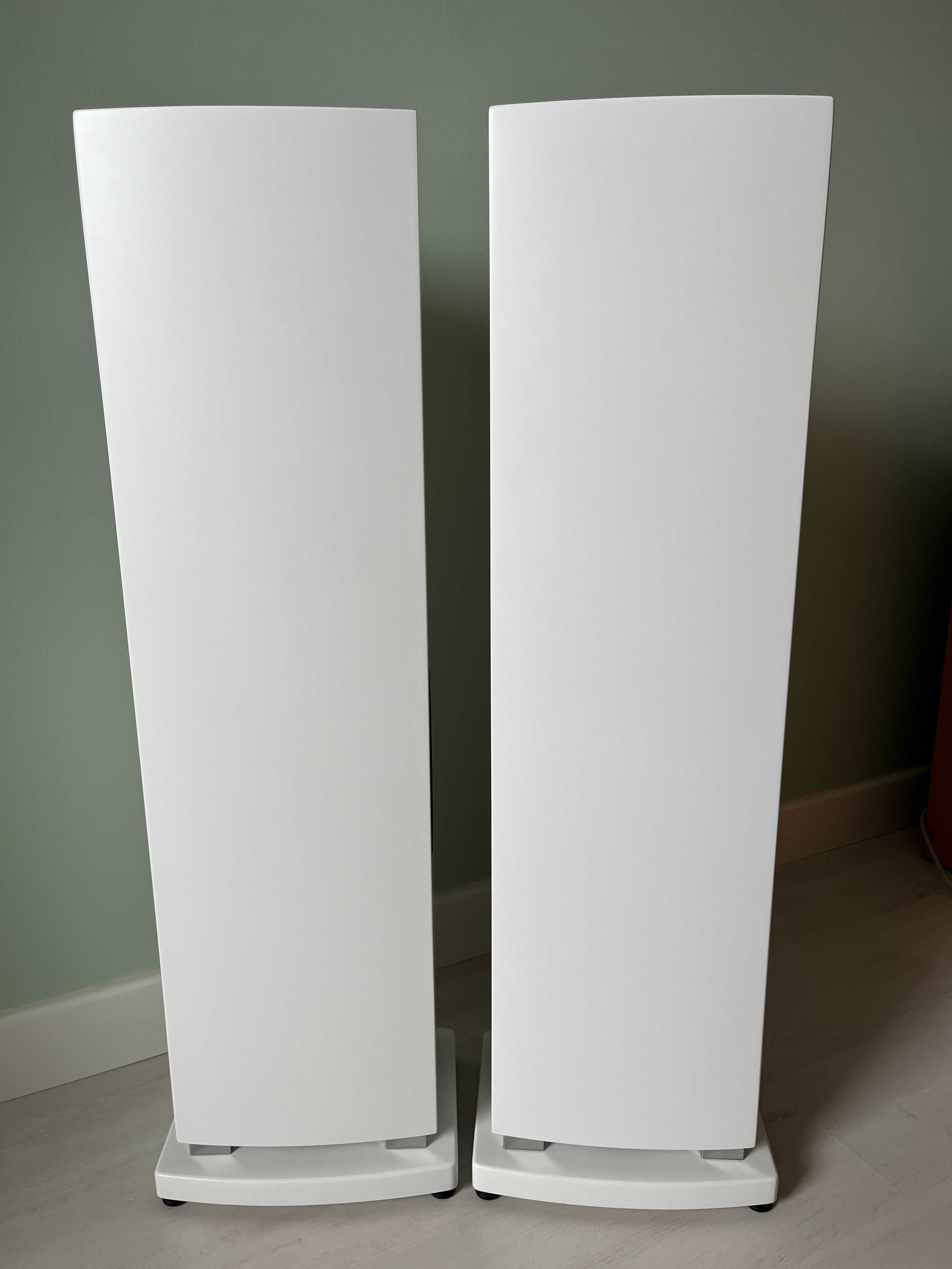 Elac FS 217 z JET white satin - kolumny podłogowe