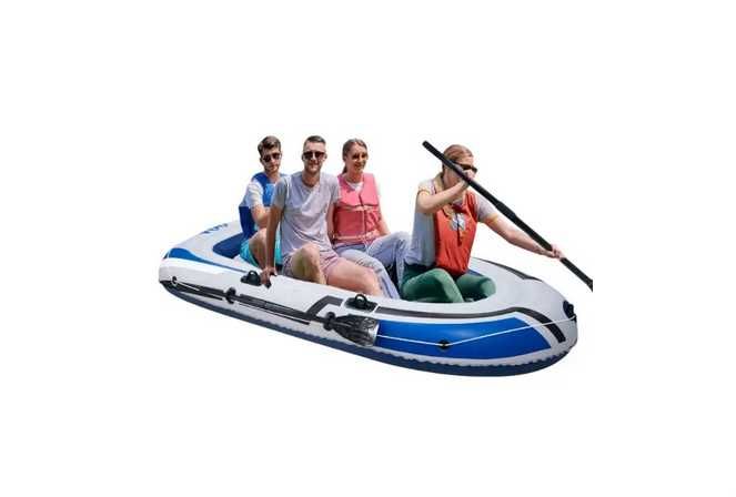 Човен надувний 4-місний 264х145х41см +2 подушки +насос +весла. Лодка