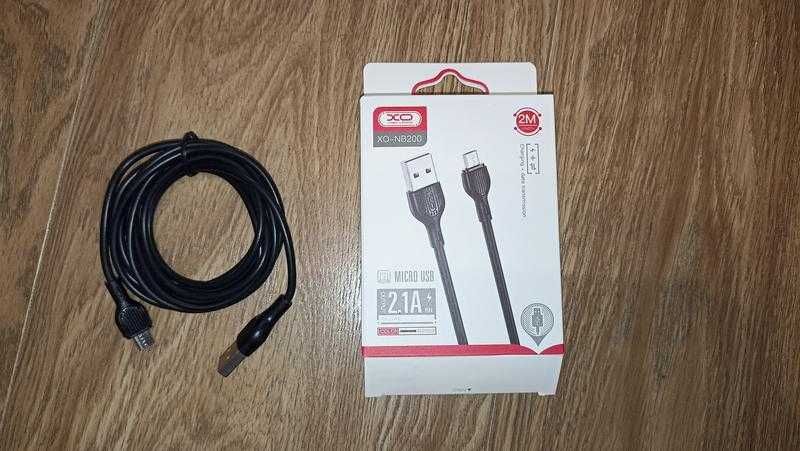 Кабель microUSB XO NB200 (2.1A, 2 м.)