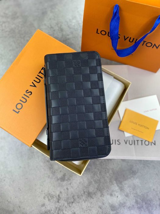 Кожаный бумажник Louis Vuitton органайзер Луи Виттон клатч LV k349