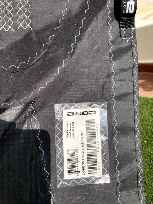 pack kitesurf: 2 asas Core XR7 impecáveis + 1 Core Free médio estado