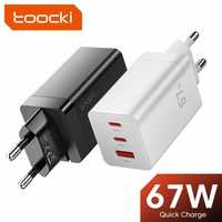 Зарядное устройство Toocki 67W GaN USB-C 65W QC4.0 PD 3,0 45W USB