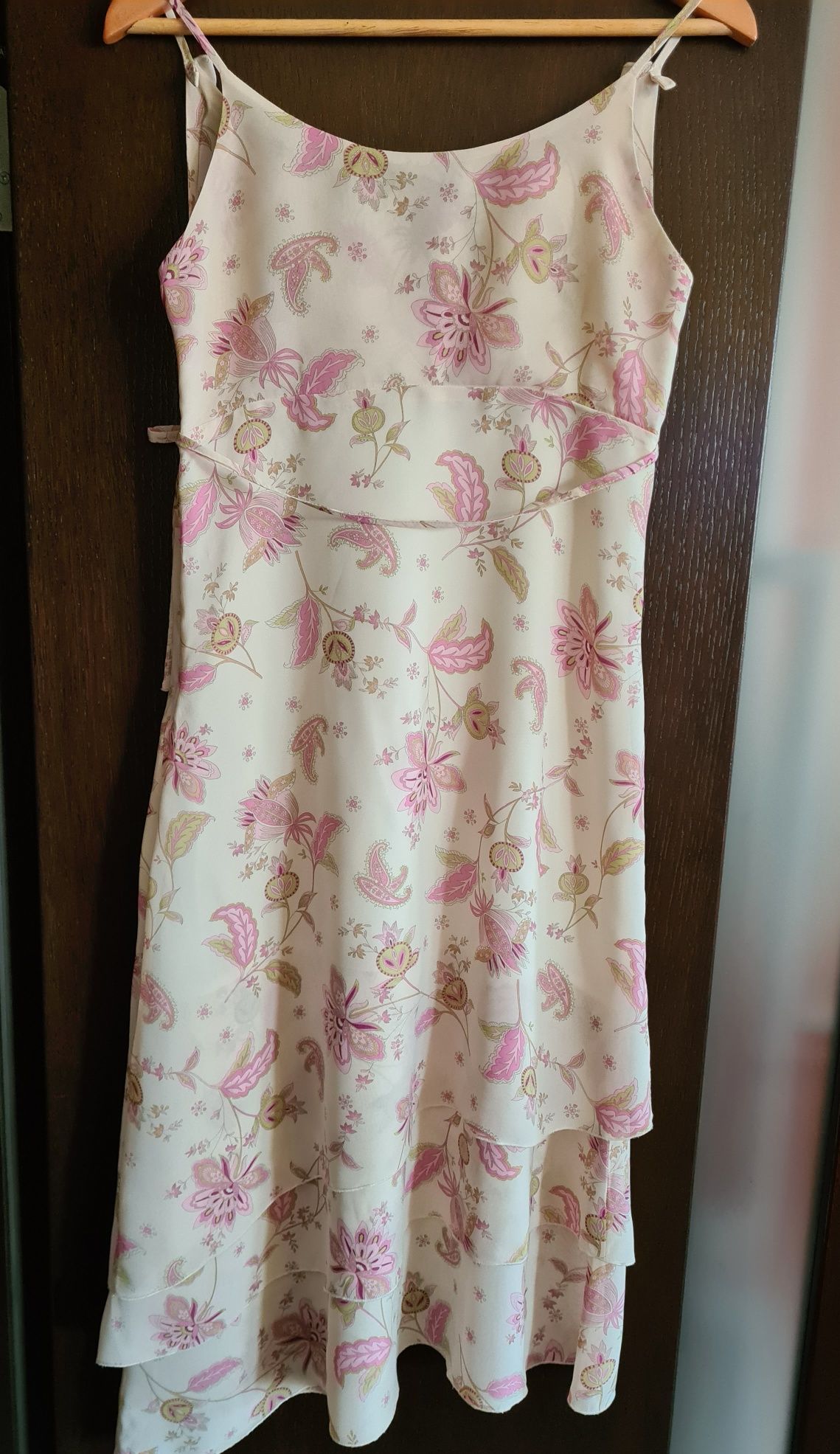 Sukienka midi Orsay 38 wiskoza falbany boho wesele