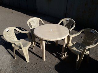Пластикова мебель для дачи сада, комплект стол 4 стула Доставка Одесса