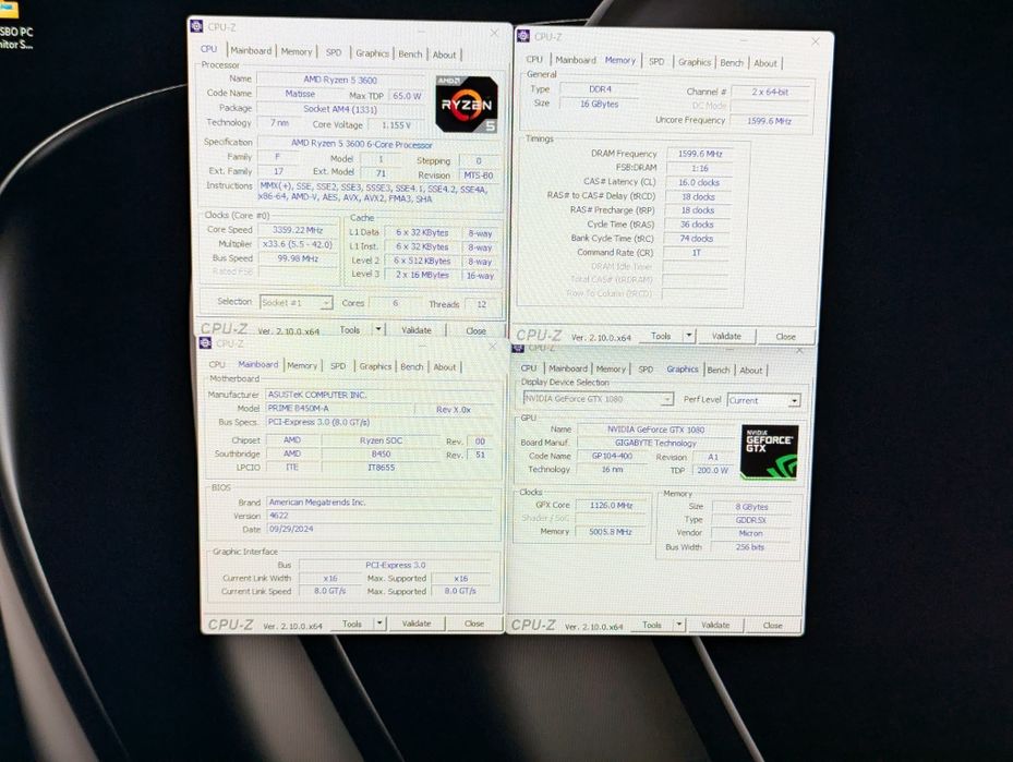 Ryzen 5 3600 | GTX 1080 8GB | 16GB | 500GB | Komputer gamingowy