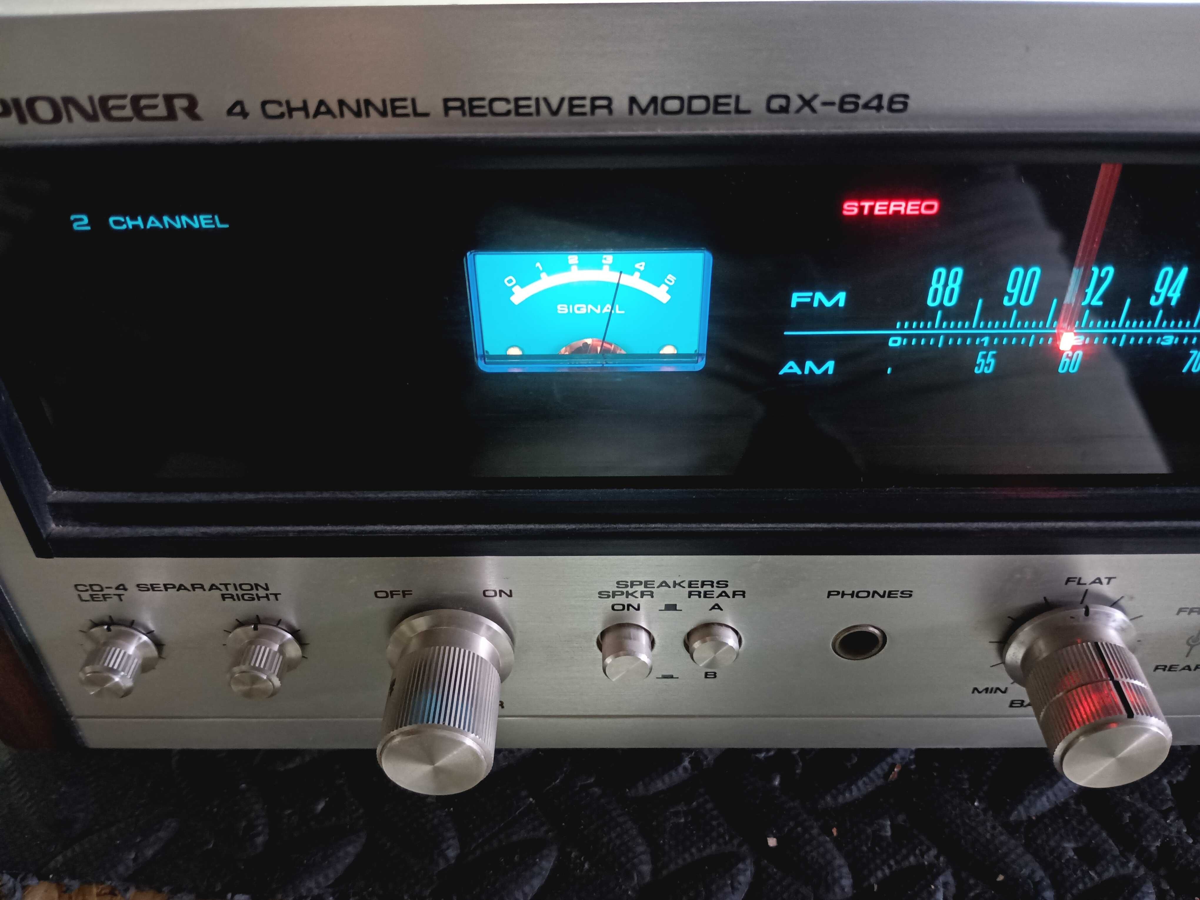 receiver quadrifônico PIONEER QX-646 + PIONEER CT-F6161