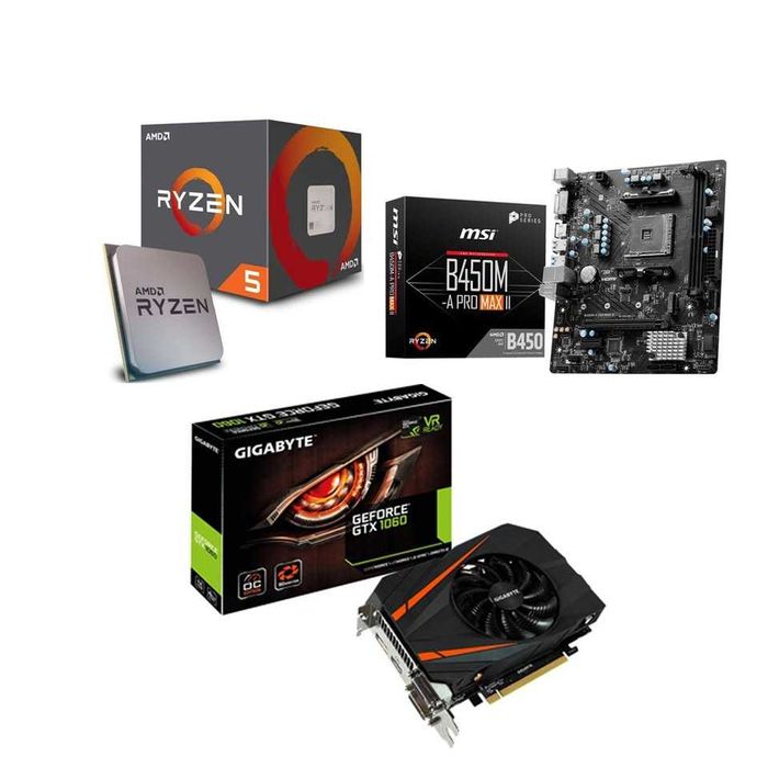 Zestaw do gier! Ultra budzet! GTX 1060 R5 3600 B450M A PRO MAX