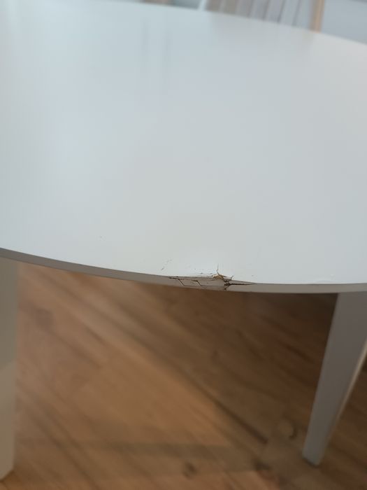 Stół okrągły biały