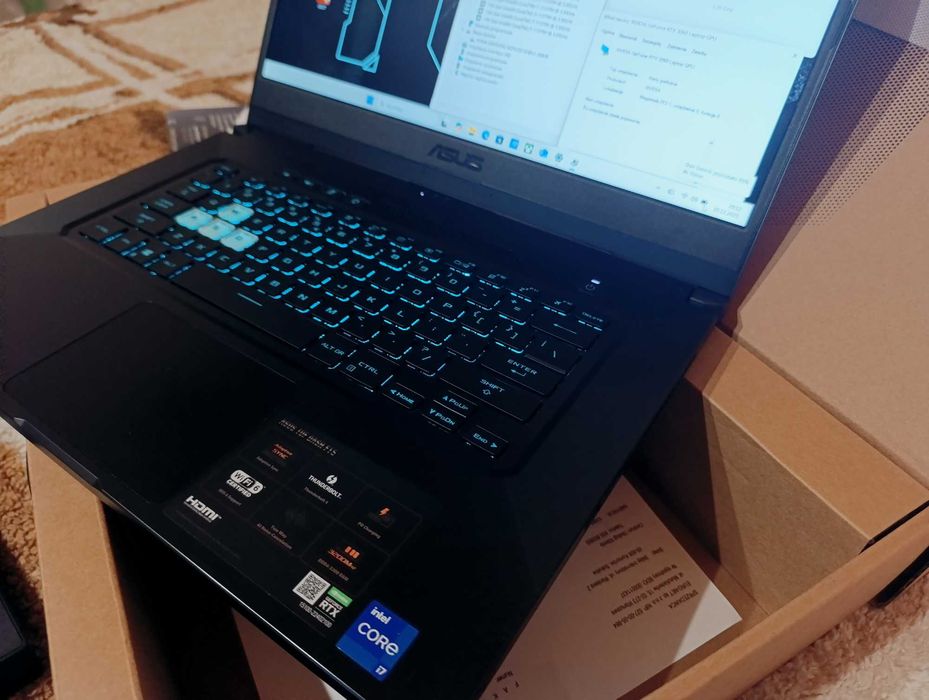 Asus Tuf 144Hz i7 11370h RTX 3060 6GB 16RAM 512 SSD
