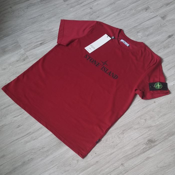 Стильна та комфортна чоловіча червона футболка Stone Island (3XL)