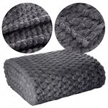 Koc Narzuta Cindy6/130x160 Mikrofibra Tłoczony Pled Stal
